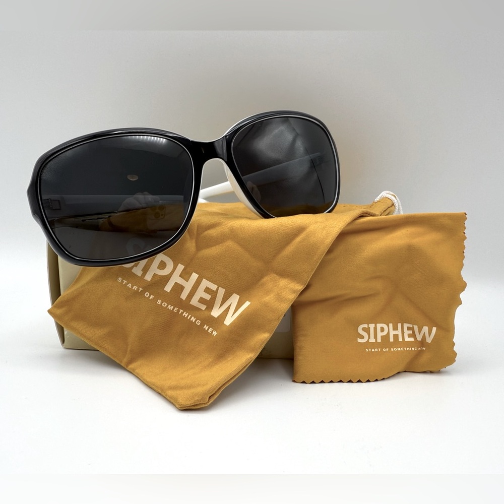 New SIPHEW Black and White Polarized Sunglasses for Women |